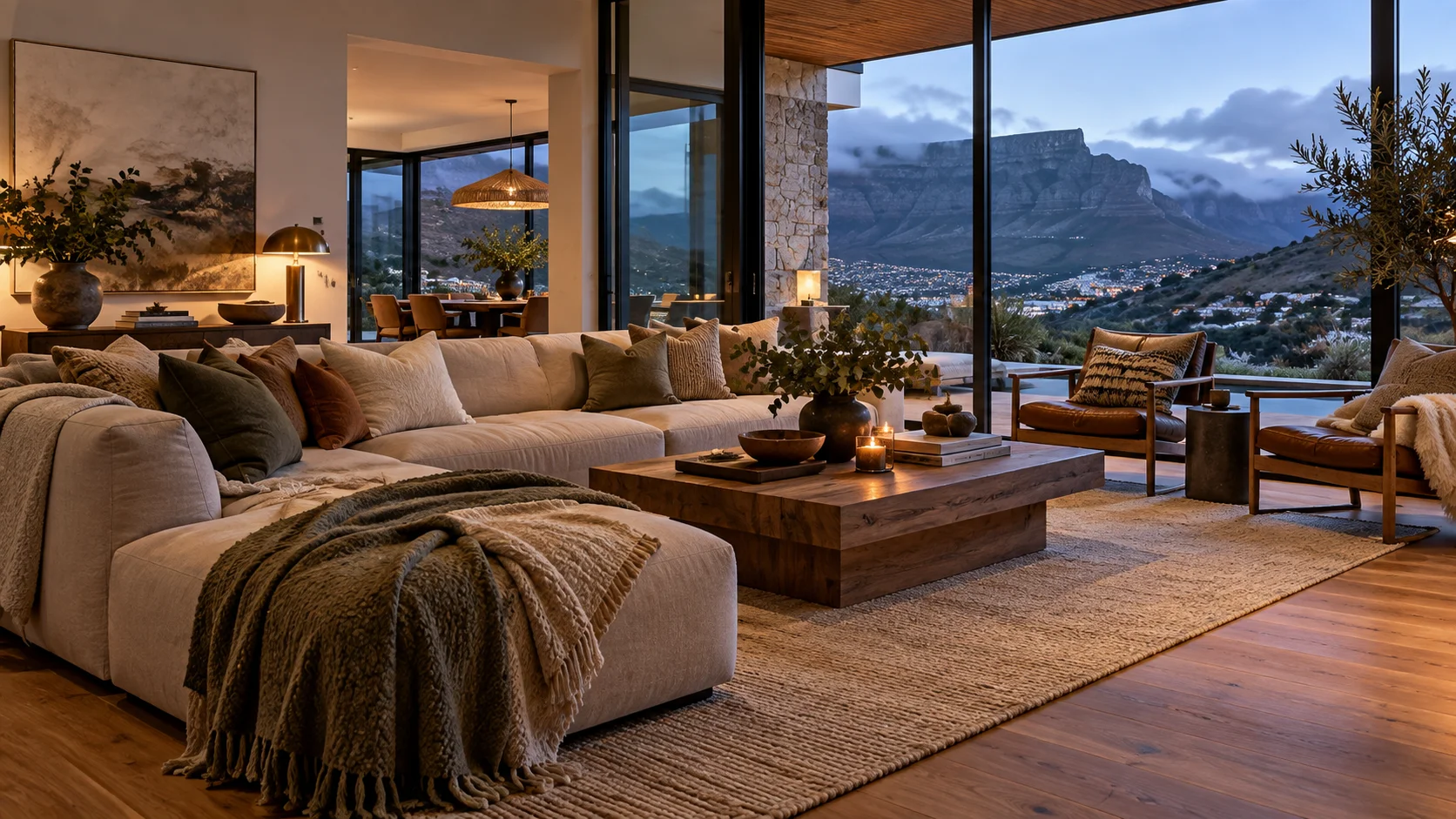 Warm contemporary living room